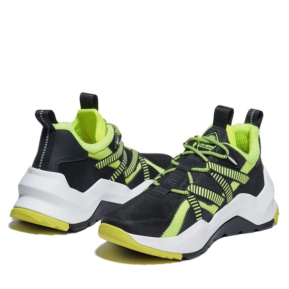 TIMBERLAND MEN'S HI-VIS MADBURY MIXEDMEDIA SNEAKER - Picture 7 of 8